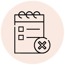 Icono que muestra una checklist incompleta